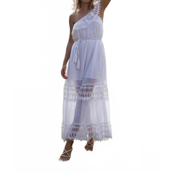 MIGUELINA Dresses & Skirts - NEW MIGUELINA rezina gauze dress in pure white
